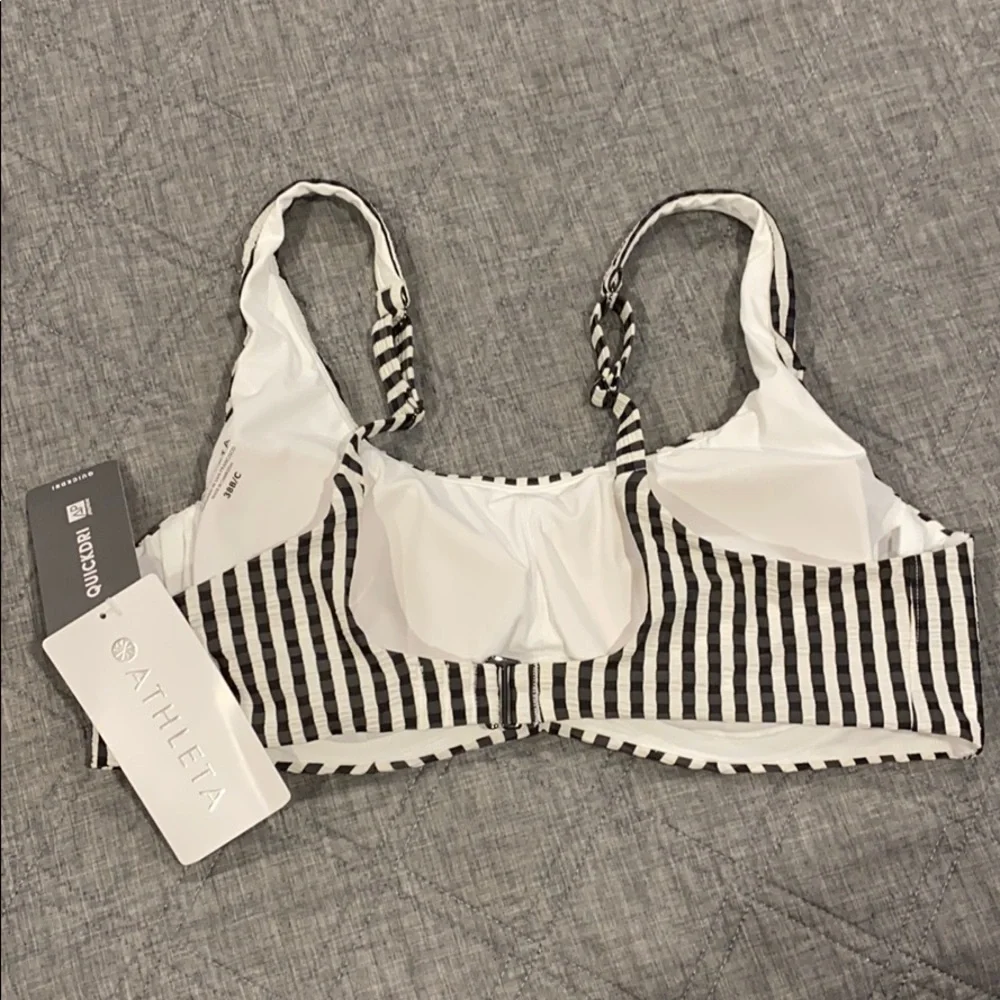 Athleta NWT Seersucker Scoop Bikini Top